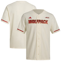 NC State Wolfpack adidas Replica Baseball Jersey - Cream
