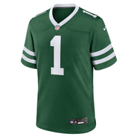 New York Jets Number 1 Groom Nike Legacy Green Game Jersey