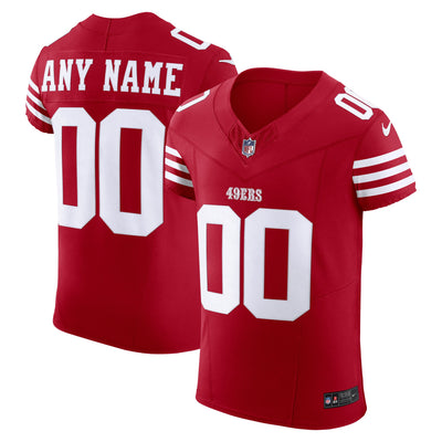 San Francisco 49ers Nike Scarlet Vapor F.U.S.E. Elite Custom Jersey