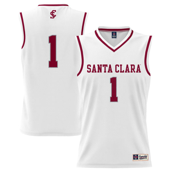 #1 Santa Clara Broncos GameDay Greats Lightweight Collegiate Basketball Fashion Jersey - White