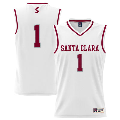 #1 Santa Clara Broncos GameDay Greats Lightweight Collegiate Basketball Fashion Jersey - White