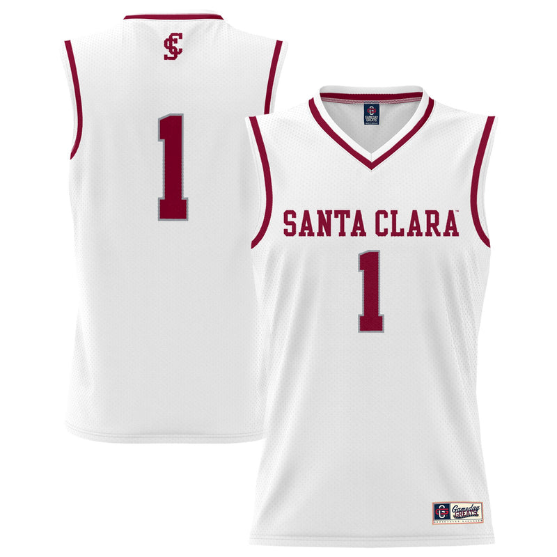 #1 Santa Clara Broncos GameDay Greats Lightweight Collegiate Basketball Fashion Jersey - White