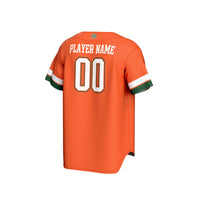 Miami Hurricanes GameDay Greats Lightweight Collegiate Baseball NIL Pick-A-Player Fashion Jersey - Orange