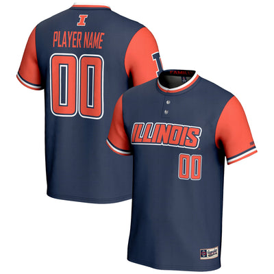 Illinois Fighting Illini GameDay Greats NIL Pick-A-Player Lightweight Softball Jersey - Navy