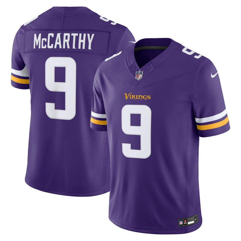 Minnesota Vikings J.J. McCarthy Nike Purple Team Vapor F.U.S.E. Stitched Limited Jersey