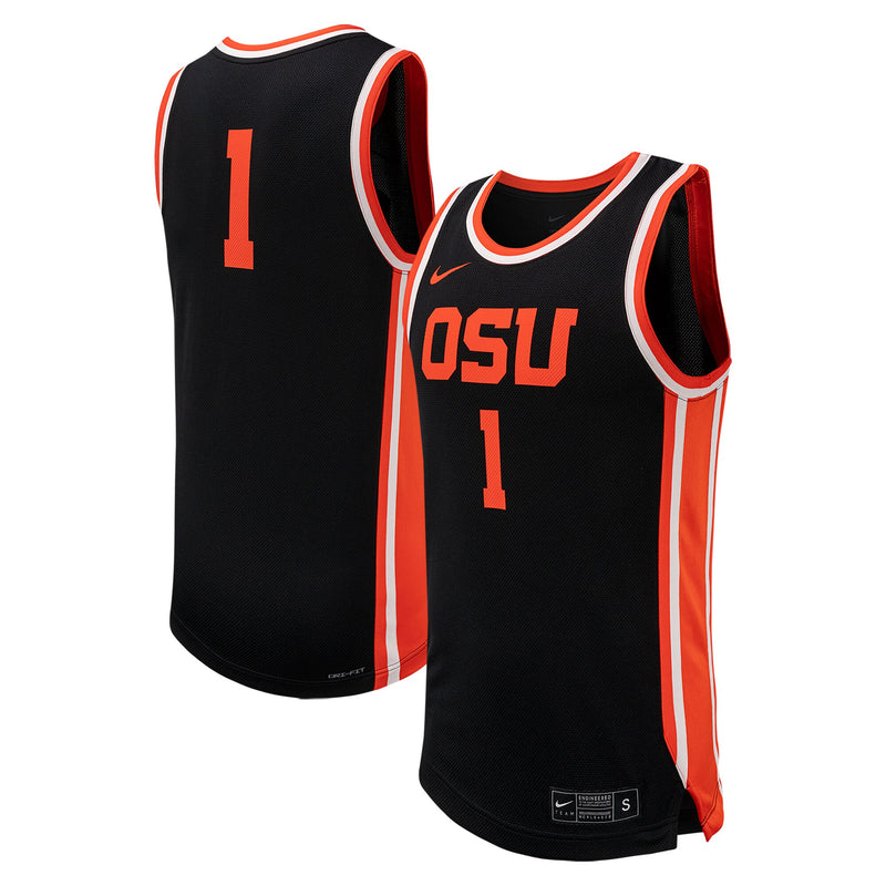 Nike #1 Black Oregon State Beavers Replica Basketball Jersey