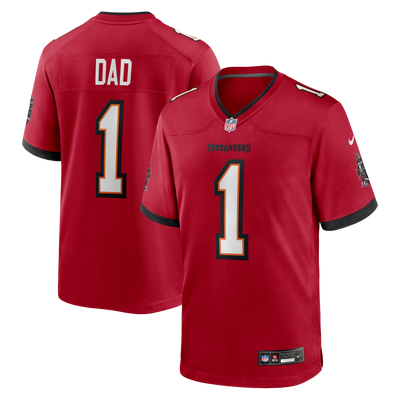 Tampa Bay Buccaneers Number 1 Dad Nike Red Game Jersey