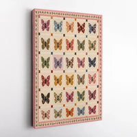Vintage Butterfly Patchwork Printable Wall Art | Digital Download | Vertical Printable Home Decor