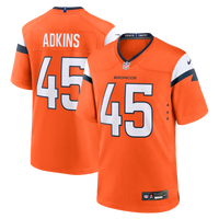 Denver Broncos Nate Adkins Nike Orange Team Game Jersey