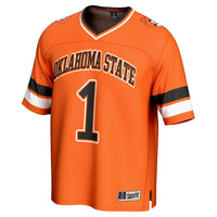 #1 Oklahoma State Cowboys GameDay Greats Lightweight Collegiate Football Fashion Jersey - Orange