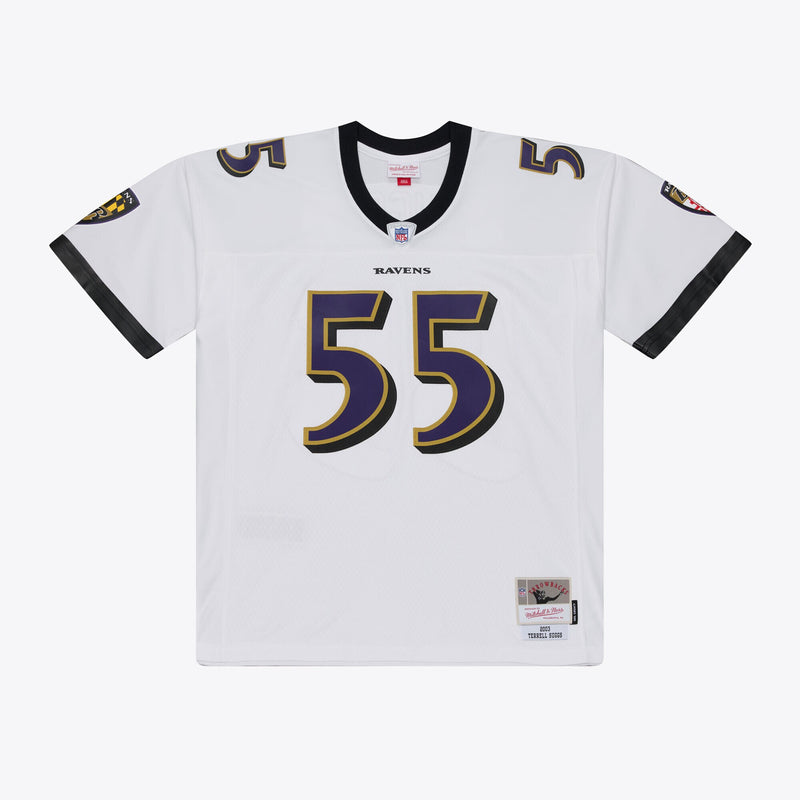 Baltimore Ravens Terrell Suggs Mitchell & Ness White 2003 Legacy Replica Player Jersey