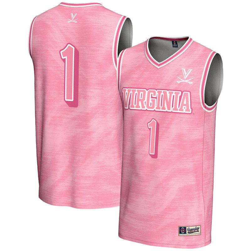 #1 Virginia Cavaliers GameDay Greats Lightweight Basketball Jersey - Pink