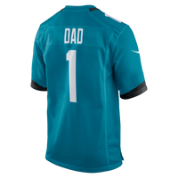Jacksonville Jaguars Number 1 Dad Nike Teal Game Jersey
