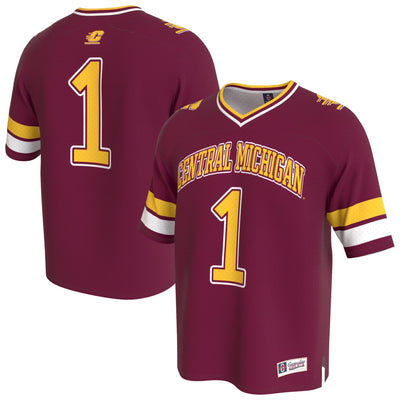 Central Michigan Chippewas GameDay Greats Lightweight Collegiate Football Fashion Jersey - Maroon