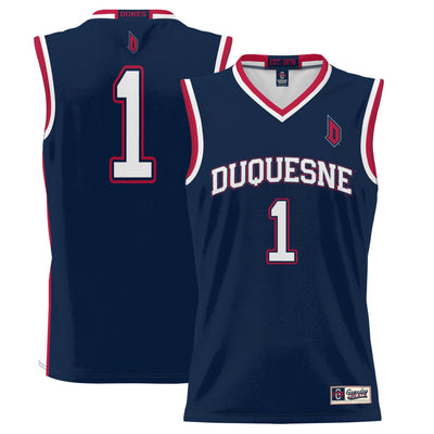 #1 Duquesne Dukes GameDay Greats Lightweight Basketball Jersey - Navy