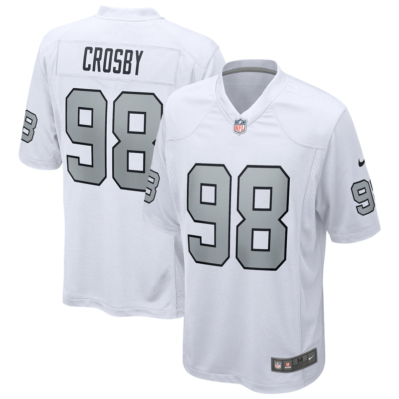 Las Vegas Raiders Maxx Crosby Nike White Alternate Game Jersey
