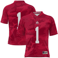 #1 Ohio State Buckeyes GameDay Greats Camo Football Jersey - Scarlet