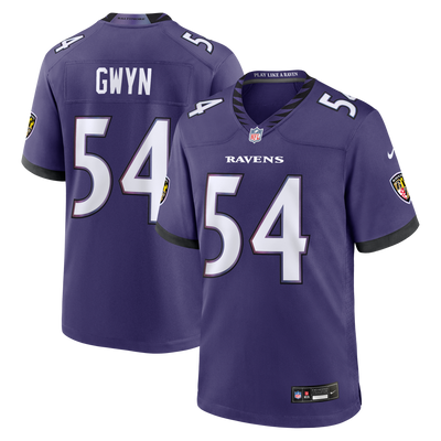 Baltimore Ravens Jovaughn Gwyn Nike Purple Team Game Jersey