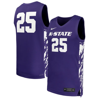 #25 Kansas State Wildcats Nike Replica Basketball Jersey - Purple