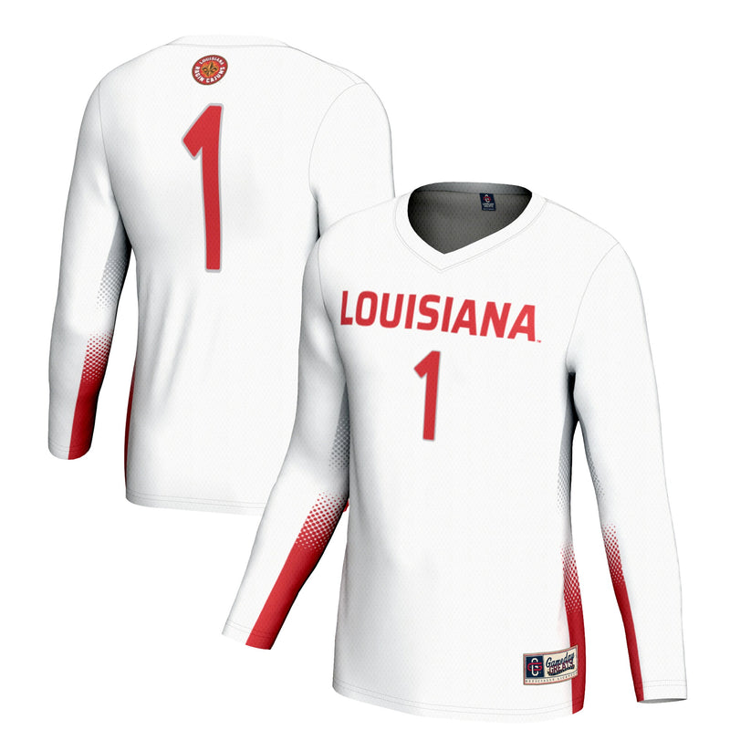 #1 Louisiana Ragin' Cajuns GameDay Greats Lightweight Volleyball Jersey - White