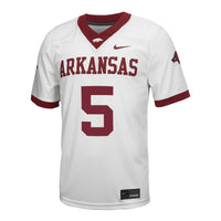 #5 Arkansas Razorbacks Nike Untouchable Football Jersey – White