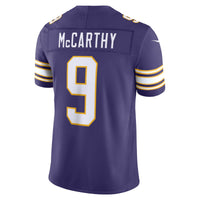 Minnesota Vikings J.J. McCarthy Nike Purple Alternate Classic Vapor F.U.S.E. Stitched Limited Jersey
