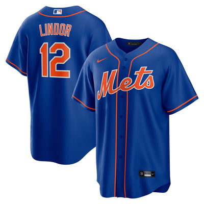 New York Mets Francisco Lindor Nike Royal Big & Tall Alternate Replica Player Jersey