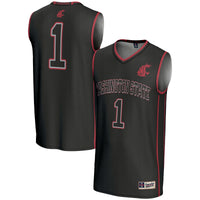 #1 Washington State Cougars GameDay Greats Lightweight Basketball Jersey - Black