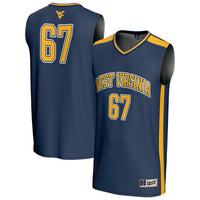 #67 West Virginia Mountaineers GameDay Greats Lightweight Basketball Jersey - Navy