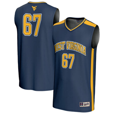#67 West Virginia Mountaineers GameDay Greats Lightweight Basketball Jersey - Navy