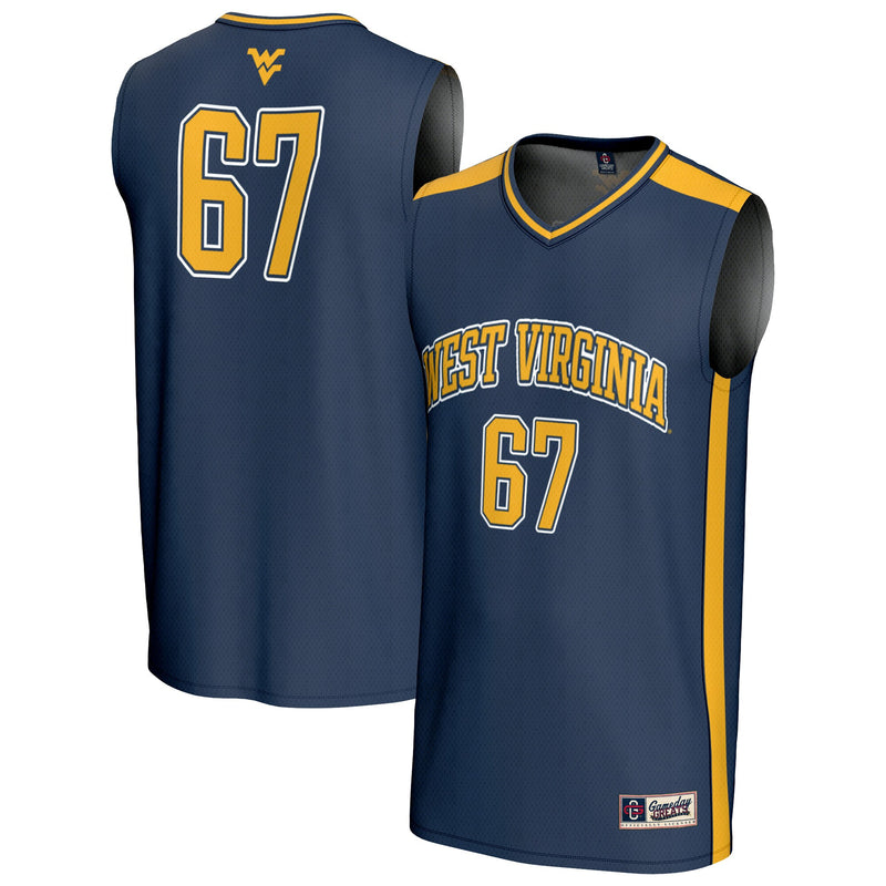 #67 West Virginia Mountaineers GameDay Greats Lightweight Basketball Jersey - Navy