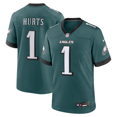 Philadelphia Eagles Jalen Hurts Nike Midnight Green Team Game Jersey