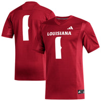 #1 Louisiana Ragin' Cajuns adidas Replica Football Jersey - Cardinal