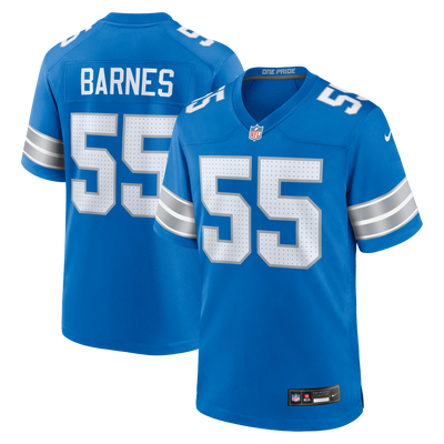 Detroit Lions Derrick Barnes Nike Blue Team Game Jersey