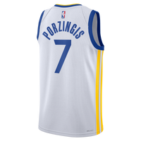 Golden State Warriors Nike Association Edition Swingman Jersey - White - Kristaps Porziņģis