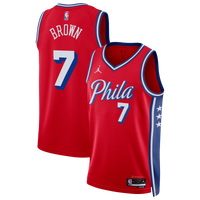 hiladelphia 76ers Jordan Brand Statement Edition Swingman Jersey - Red - Jaylen Brown