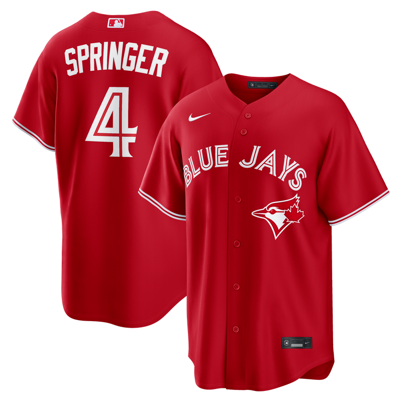 Toronto Blue Jays George Springer Nike Red Canada Day Replica Jersey