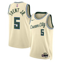Milwaukee Bucks Nike 2025/26 City Edition Swingman Jersey - Cream - Gary Trent Jr. -