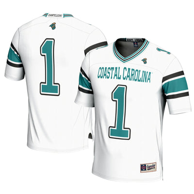 #1 Coastal Carolina Chanticleers GameDay Greats Football Jersey - White