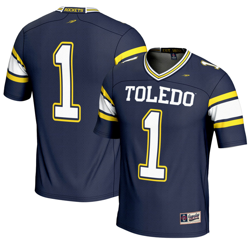 #1 Toledo Rockets GameDay Greats Endzone Football Jersey - Navy