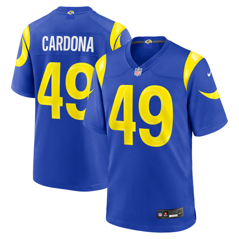 Los Angeles Rams Joe Cardona Nike Royal Team Game Jersey