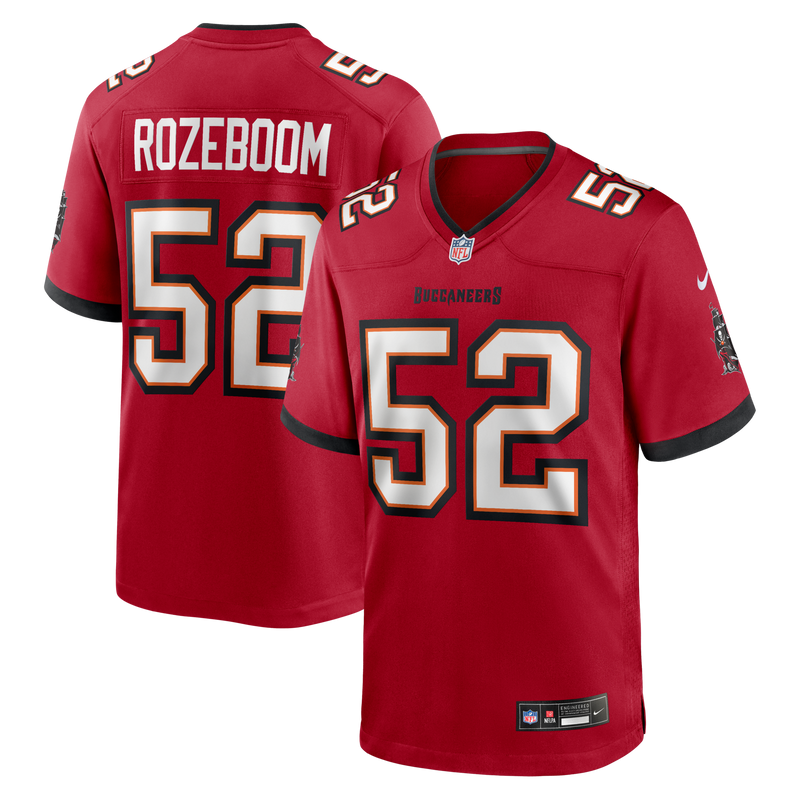 Tampa Bay Buccaneers Christian Rozeboom Nike Red Team Game Jersey