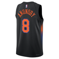New York Knicks Jordan Brand Statement Edition Jersey - Black - OG Anunoby -