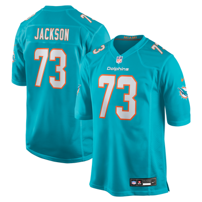Miami Dolphins Austin Jackson Nike Aqua Game Jersey