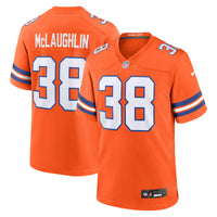 Denver Broncos Jaleel McLaughlin Nike Orange Mile High Collection 1977 Throwback Player Game Jersey