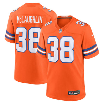 Denver Broncos Jaleel McLaughlin Nike Orange Mile High Collection 1977 Throwback Player Game Jersey