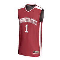 #1 Washington State Cougars GameDay Greats Lightweight Collegiate Basketball Fashion Jersey - Crimson