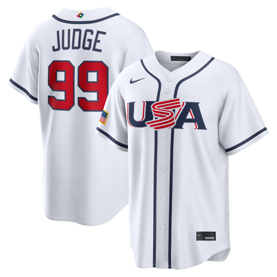 USA Baseball Aaron Judge Nike White 2026 World Baseball Classic Home Stadium Jersey