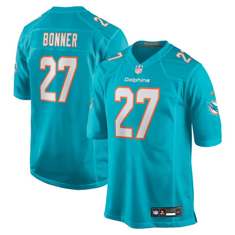 Miami Dolphins Ethan Bonner Nike Aqua Game Jersey