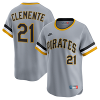 Pittsburgh Pirates Roberto Clemente Nike Gray Throwback Cooperstown Collection Limited Jersey